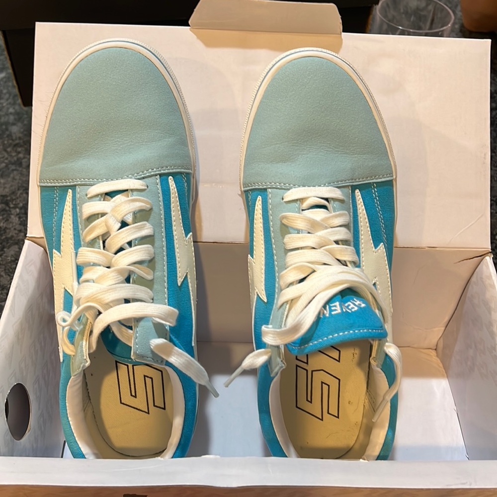 Revenge storm sneakers size 11 men’s. Light blue and white  slightly worn